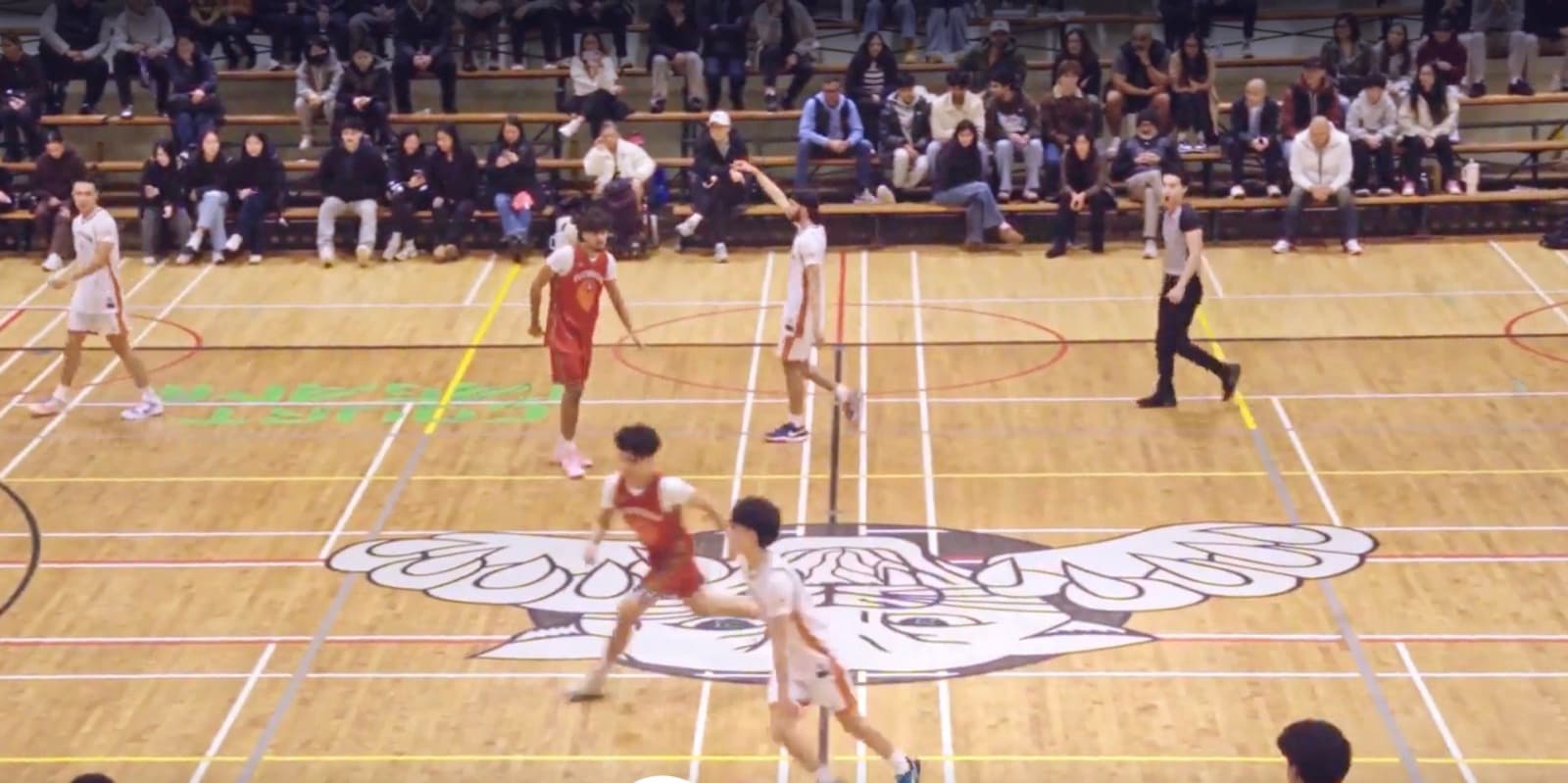 A packed crowd watching the ElevAsian all-star game at Killarney Secondary